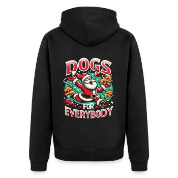 Chiens pour tous Propriétaires de chiens - Veste à capuche bio Premium Unisexe - noir - Dos - Nico (187cm)