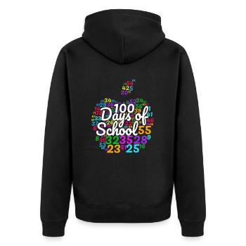 100th Day of School Costume 100 School Days - Unisex Premium Organic Zip Hoodie - black - Back - Nico (187cm)