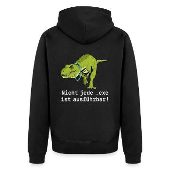 Programmierer Spruch Informatik Computer Geek - Unisex Premium Bio Zip Hoodie - Schwarz - Hinten - Nico (187cm)