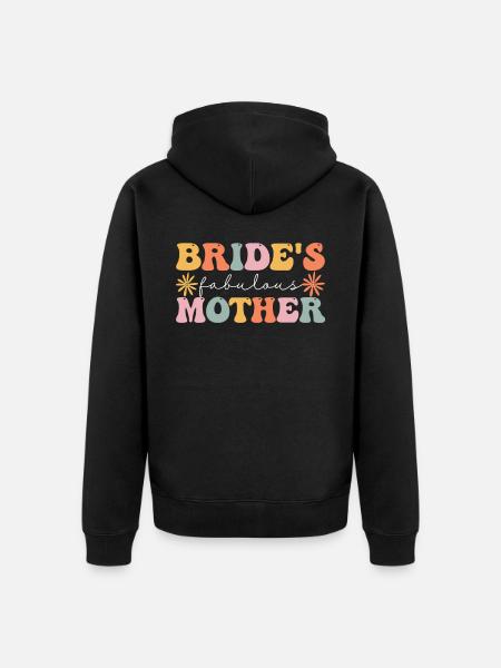 Groovy Bridal Shower Mom - Unisex Premium Organic Zip Hoodie - black