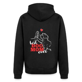 Best Shih Tzu Mom Shih Tzu - Unisex Premium Bio Zip Hoodie - Schwarz - Hinten - Nico (187cm)