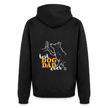Meilleur papa husky sibérien - Veste à capuche bio Premium Unisexe - noir - Dos - Nico (187cm)