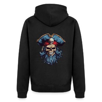 Sea Shanty Design Für Lieben Beim Singen Von - Unisex Premium Bio Zip Hoodie - Schwarz - Hinten - Nico (187cm)