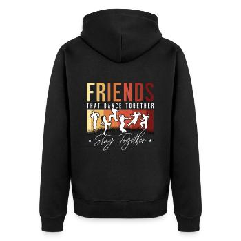 Dance Moves Friends That Dance Together Dancing - Unisex Premium Organic Zip Hoodie - black - Back - Nico (187cm)