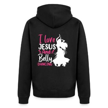 Belly Dancing Quotes Hop Dancer Funny Belly Dancer - Unisex Premium Organic Zip Hoodie - black - Back - Nico (187cm)