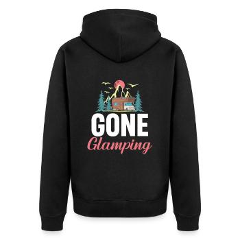 Gone Glamping Lady S’mores autour d’un feu de camp - Veste à capuche bio Premium Unisexe - noir - Dos - Nico (187cm)