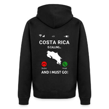Vacances au Costa Rica en Amérique centrale - Veste à capuche bio Premium Unisexe - noir - Dos - Nico (187cm)