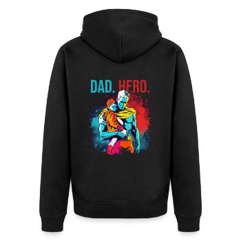 Jour des anciens combattants Papa Grand-père Anciens combattants - Veste à capuche bio Premium Unisexe - noir - Dos - Nico (187cm)
