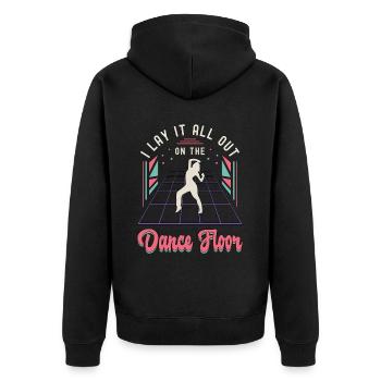Mouvements de danse : je mets tout sur le breakdance - Veste à capuche bio Premium Unisexe - noir - Dos - Nico (187cm)