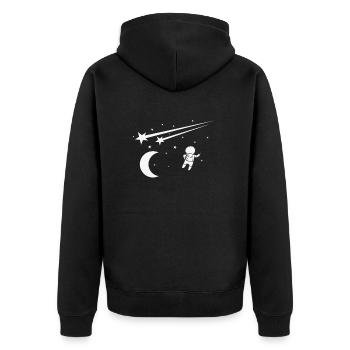 Les étoiles filantes en astronomie spatiale - Veste à capuche bio Premium Unisexe - noir - Dos - Nico (187cm)