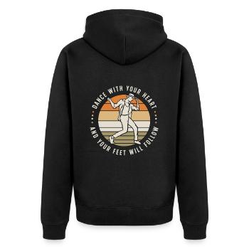 Dance Moves Dance With Your Heart Dancing Lover - Unisex Premium Bio Zip Hoodie - Schwarz - Hinten - Nico (187cm)