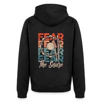 Drumline Fear The Snare Drum Player Marching Band - Veste à capuche bio Premium Unisexe - noir - Dos - Nico (187cm)