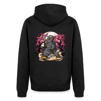 Grue samouraï - Veste à capuche bio Premium Unisexe - noir - Dos - Nico (187cm)