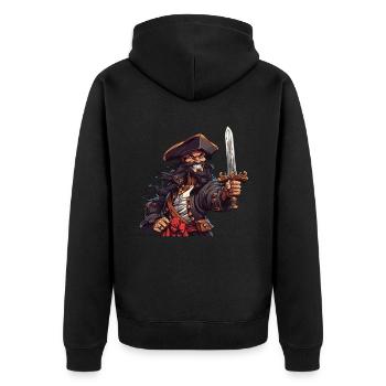 Sea Shanty Design Für Lieben Beim Singen Von - Unisex Premium Bio Zip Hoodie - Schwarz - Hinten - Nico (187cm)