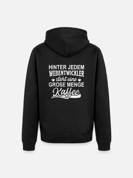 Webentwickler Programmierer Projektmanager - Unisex Premium Bio Zip Hoodie - Schwarz