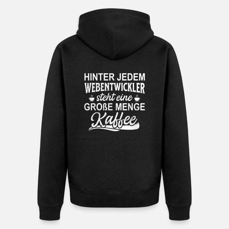 Webentwickler Programmierer Projektmanager - Unisex Premium Bio Zip Hoodie - Schwarz