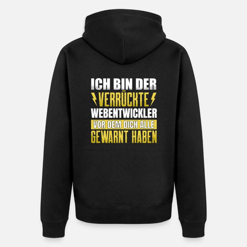 Webentwickler Programmierer Informatiker - Unisex Premium Bio Zip Hoodie - Schwarz