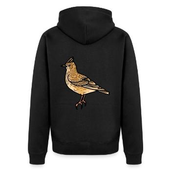 Feldlerche Vogel des Jahres Eurasian skylark - Unisex Premium Bio Zip Hoodie - Schwarz - Hinten - Nico (187cm)
