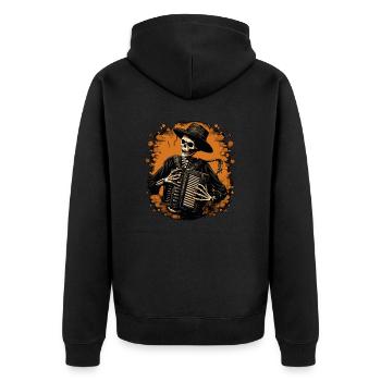 Accordion Musician Accordion Player Cinco-mayo - Unisex Premium Organic Zip Hoodie - black - Back - Nico (187cm)