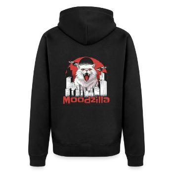 Chat Drôle - Veste à capuche bio Premium Unisexe - noir - Dos - Nico (187cm)