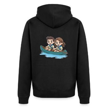 Éclaireur - Veste à capuche bio Premium Unisexe - noir - Dos - Nico (187cm)