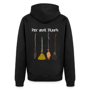 Sorcière Sorcellerie Balai de sorcière Halloween - Veste à capuche bio Premium Unisexe - noir - Dos - Nico (187cm)