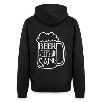 Brassage de bière Brasserie à domicile Bière artisanale - Veste à capuche bio Premium Unisexe - noir - Dos - Nico (187cm)