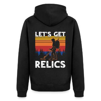 Recherche de reliques de détecteurs de métaux - Veste à capuche bio Premium Unisexe - noir - Dos - Nico (187cm)