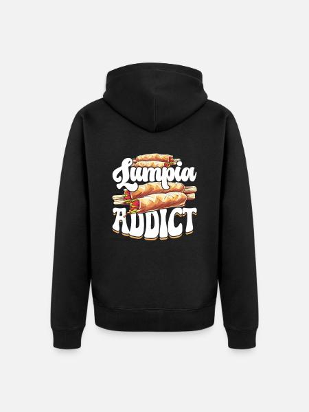 Lumpia Addict - Unisex Premium Bio Zip Hoodie - Schwarz