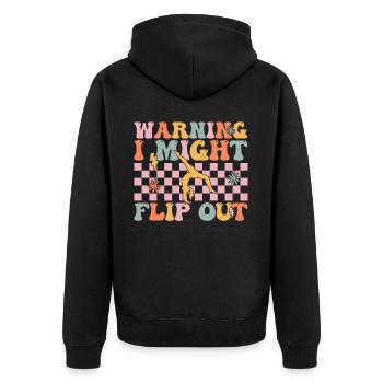 Groovy Cheerleading Cheerleader - Unisex Premium Organic Zip Hoodie - black - Back - Nico (187cm)