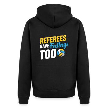 Les arbitres ont des sentiments trop étranges - Veste à capuche bio Premium Unisexe - noir - Dos - Nico (187cm)