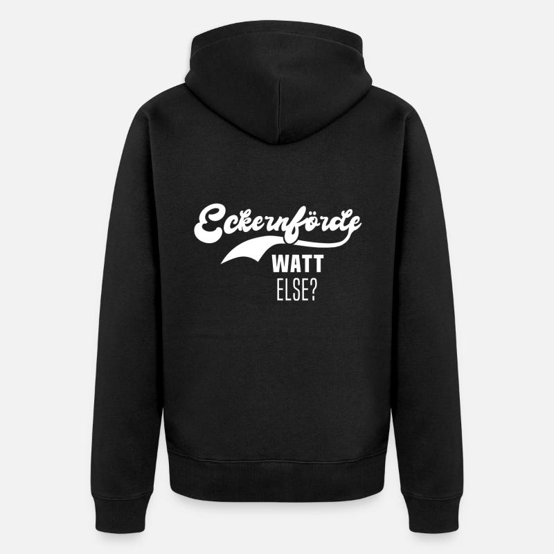 Eckernförde Sprüche - Unisex Premium Bio Zip Hoodie - Schwarz