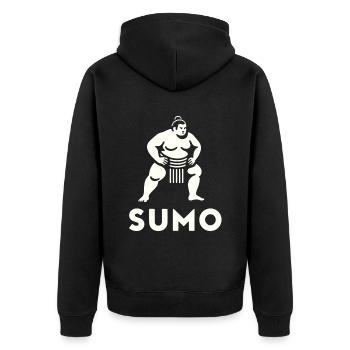 Lutteur de sumo et sumo Dohyo - Un exquis - Veste à capuche bio Premium Unisexe - noir - Dos - Nico (187cm)