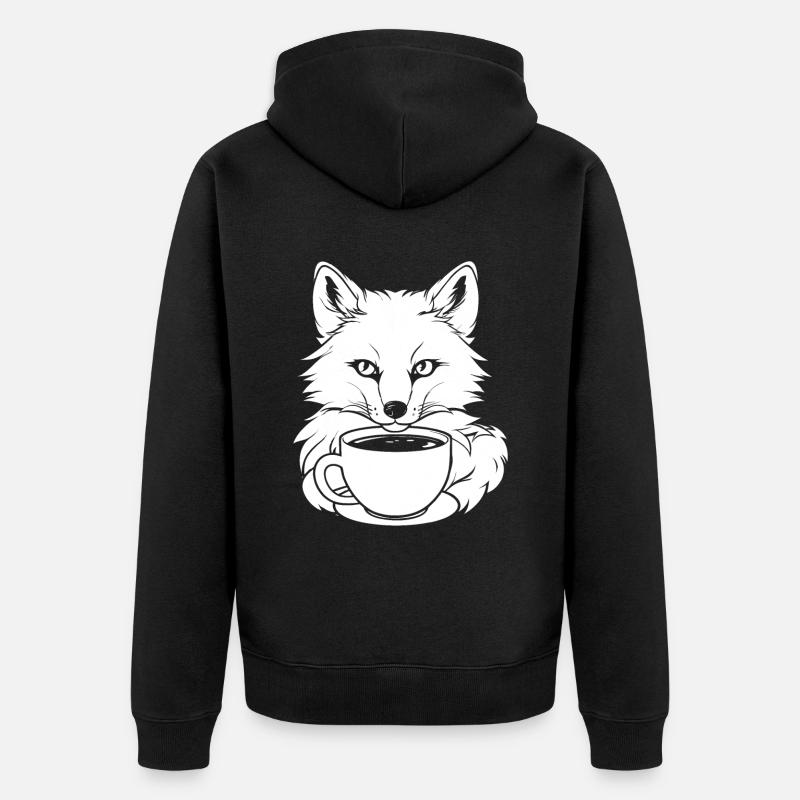 Café Fuchs - Veste à capuche bio Premium Unisexe - noir