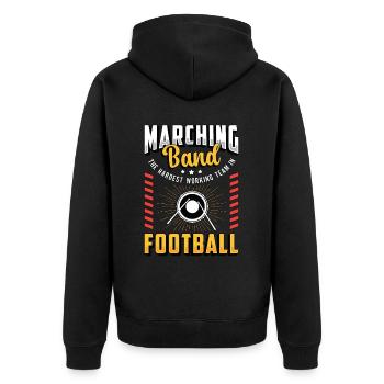 Drumline Marching Band Le batteur le plus travailleur - Veste à capuche bio Premium Unisexe - noir - Dos - Nico (187cm)