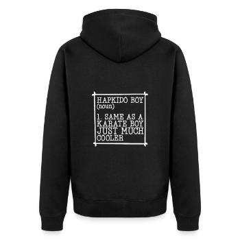 Garçon Hapkido - Veste à capuche bio Premium Unisexe - noir - Dos - Nico (187cm)