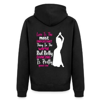 Citations de danse drôles Danseur drôle Raqs sharqi Swing - Veste à capuche bio Premium Unisexe - noir - Dos - Nico (187cm)