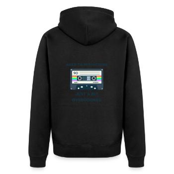 Dictons de l’âge sarcastique rétro - Veste à capuche bio Premium Unisexe - noir - Dos - Nico (187cm)