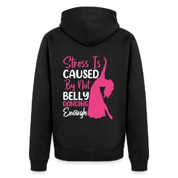 Funny Belly Dancer, Belly Dancing Quotes Dancer - Unisex Premium Organic Zip Hoodie - black - Back - Nico (187cm)