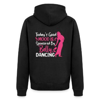 Funny Belly Dancer, Belly Dancing Quotes Dancer - Unisex Premium Organic Zip Hoodie - black - Back - Nico (187cm)