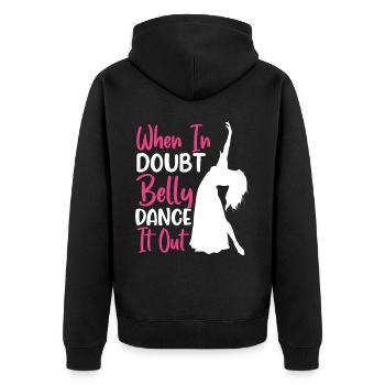Citations de danse drôles Danseur drôle Raqs sharqi Swing - Veste à capuche bio Premium Unisexe - noir - Dos - Nico (187cm)
