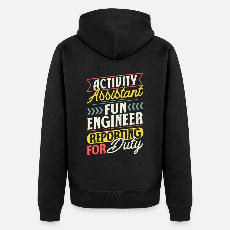 Activity Assistant Professionals - Unisex Premium Bio Zip Hoodie - Schwarz