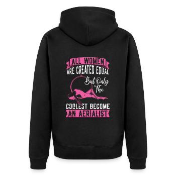 Acrobatie Toutes les femmes sont créées gymnastique égale - Veste à capuche bio Premium Unisexe - noir - Dos - Nico (187cm)