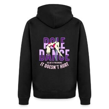 Pole Dancing Pole Dance The Art Of Pole Fitness - Unisex Premium Organic Zip Hoodie - black - Back - Nico (187cm)
