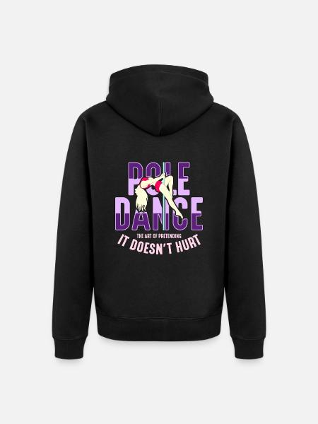 Pole Dance Pole Dance L'arte del Pole Fitness - Felpa con cappuccio ecologica premium unisex - nero