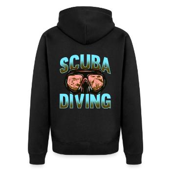 Plongée sous-marine, Plongée sous-marine, Vacances en mer - Veste à capuche bio Premium Unisexe - noir - Dos - Nico (187cm)