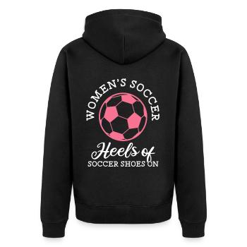 Soccer féminin, Football féminin, Football féminin - Veste à capuche bio Premium Unisexe - noir - Dos - Nico (187cm)