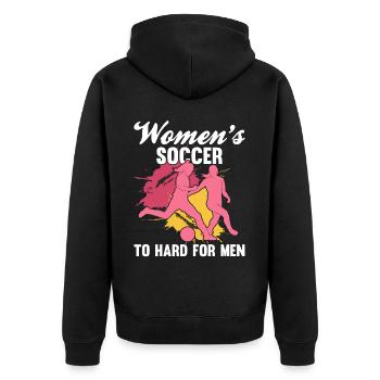 Soccer féminin, Football féminin, Football féminin - Veste à capuche bio Premium Unisexe - noir - Dos - Nico (187cm)