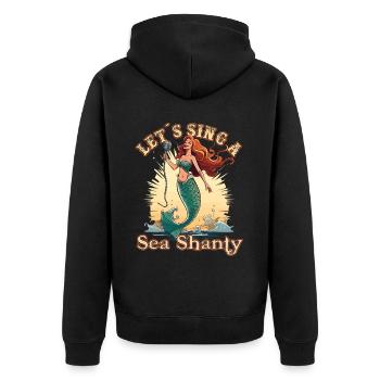 Song Sea Shanty Design pour les bottes de chant des êtres chers - Veste à capuche bio Premium Unisexe - noir - Dos - Nico (187cm)
