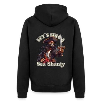 Song Sea Shanty Design Pour Amour Chantant Bottes - Veste à capuche bio Premium Unisexe - noir - Dos - Nico (187cm)